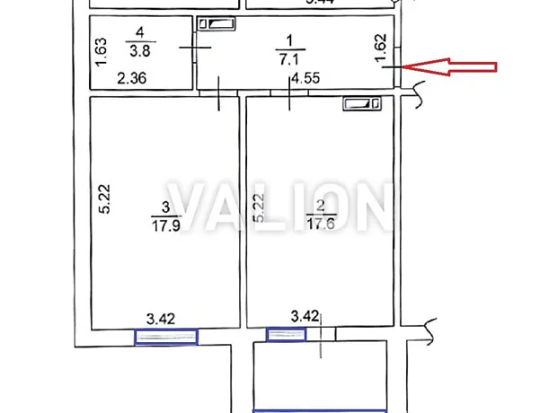 Квартира на вул. Кургузова, 11В в Києві, ID 327054, фото №16