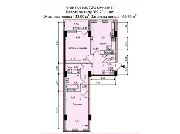 Квартира на вул. Науки, 4 в Чернівцях, ID 327449, фото №6