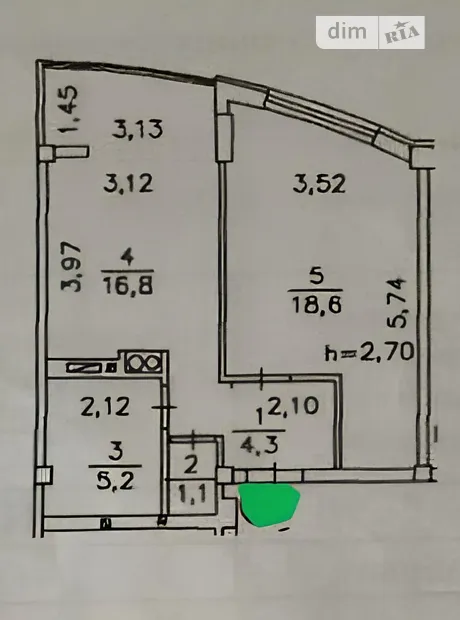 Квартира на вул. Університетська, 2 в Києві, ID 330388, фото №10