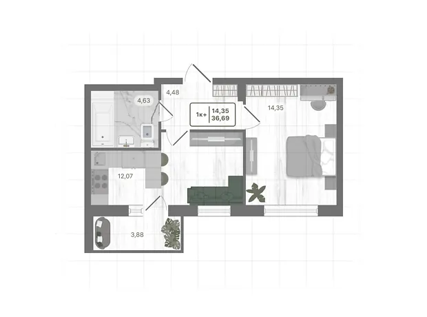Квартира на вул. Козацька, 55Е в Києві, ID 331205, фото №6
