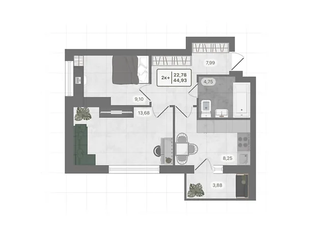 Квартира на вул. Козацька, 55Е в Києві, ID 331178, фото №6
