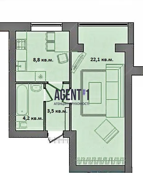 Квартира на вул. Волинська, 8 в Києві, ID 331749, фото №12