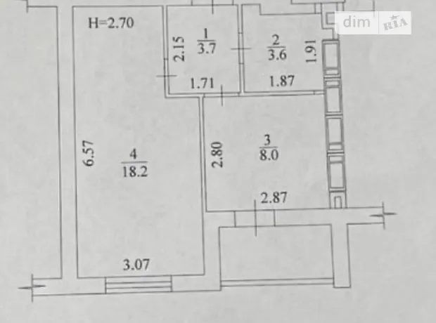 Квартира на вул. Борткевича, 7 в Харків, ID 331680, фото №2
