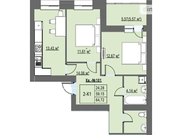 Квартира на вул. Сахарова Андрія Академіка в Тернополі, ID 331773, фото №6