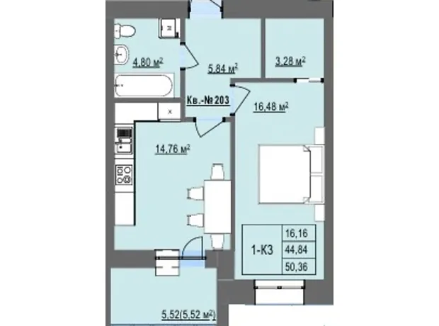 Квартира на вул. Сахарова Андрія Академіка в Тернополі, ID 331778, фото №6