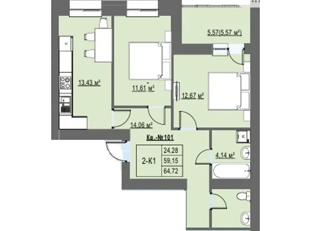 Квартира на вул. Сахарова Андрія Академіка в Тернополі, ID 331775, фото №6