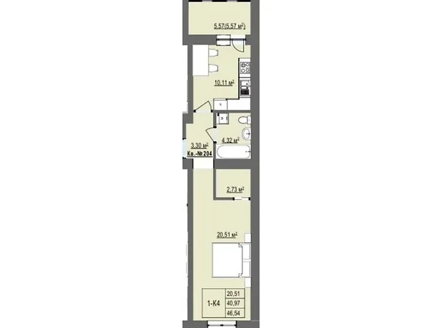 Квартира на вул. Сахарова Андрія Академіка в Тернополі, ID 331776, фото №6