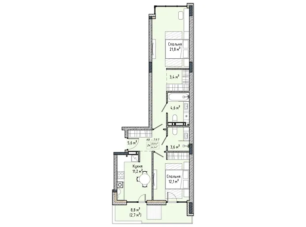 Квартира на вул. Соборна, 77А в Києві, ID 332089, фото №6