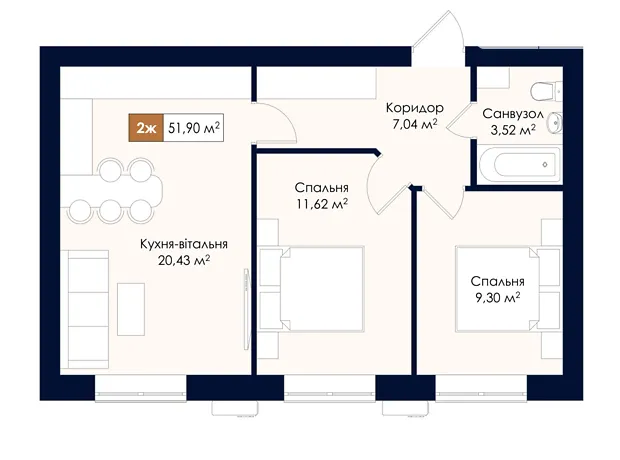 Квартира на вул. Соборна, 39 в Києві, ID 333014, фото №9