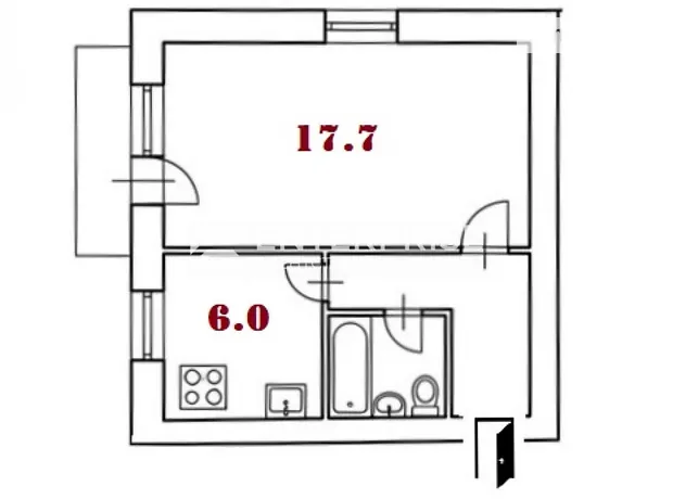 Квартира на вул. Деревлянська, 21 в Києві, ID 334261, фото №9
