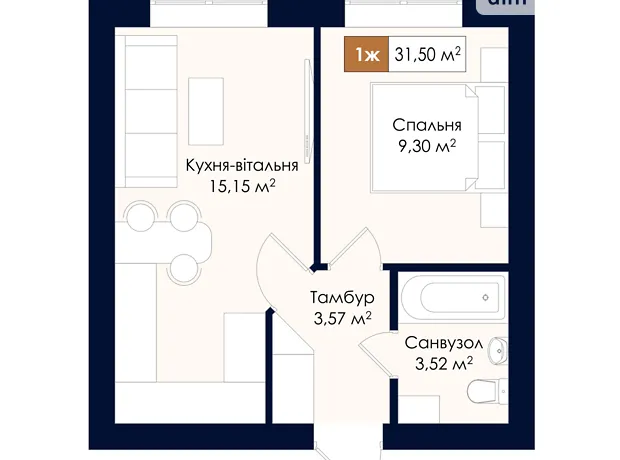 Квартира на вул. Соборна, 39 в Київ, ID 334450, фото №2