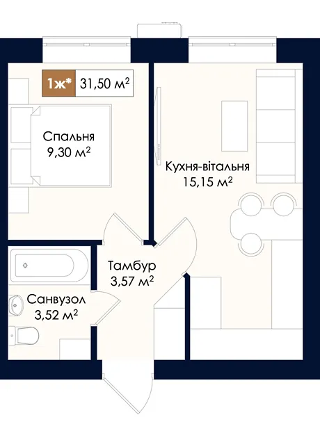 Квартира на вул. Соборна, 39 в Київ, ID 334566, фото №2