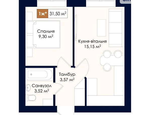 Квартира на вул. Соборна, 39 в Київ, ID 334948, фото №3