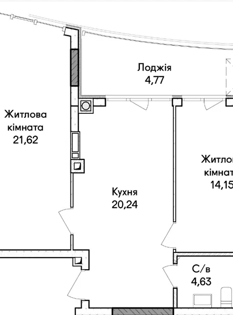 Квартира на вул. Ольги Кобилянської, 1В/43 в Києві, ID 335531, фото №14