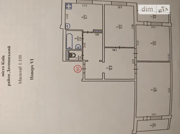 Квартира на вул. Вікентія Беретті, 12 в Київ, ID 336924, фото №1
