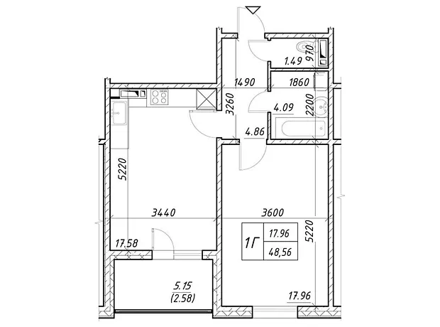 Квартира на вул. Меліоративна, 18А в Київ, ID 337233, фото №2