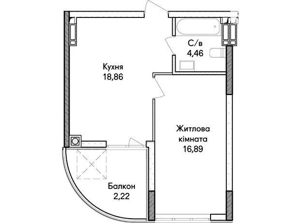 Квартира на вул. Ольги Кобилянської, 1В в Києві, ID 340285, фото №6