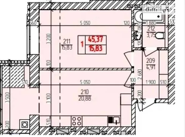 Квартира на вул. Нижня Берегова в Хмельницький, ID 340596, фото №3