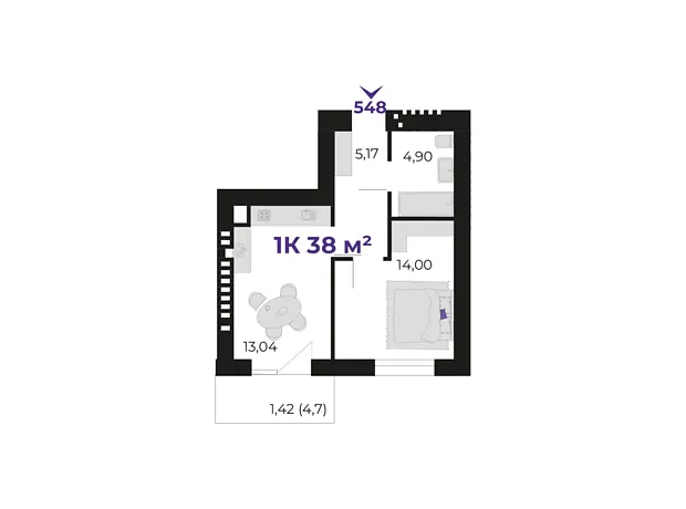 Квартира на вул. Івасюка в Івано-Франківську, ID 341042, фото №6