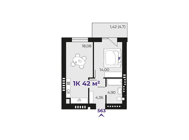 Квартира на вул. Івасюка в Івано-Франківську, ID 341033, фото №6