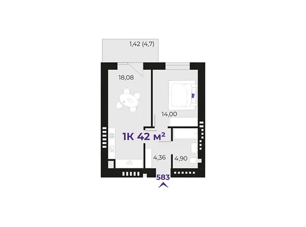 Квартира на вул. Івасюка в Івано-Франківську, ID 341025, фото №6