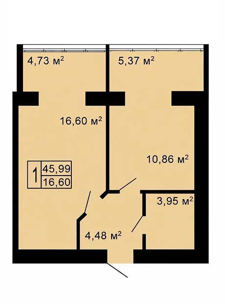 Квартира на вул. Трудова, 5/2 в Хмельницький, ID 341425, фото №2