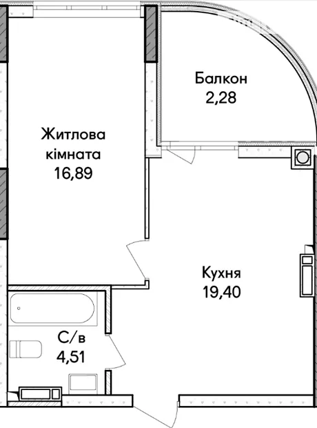 Квартира на вул. Ольги Кобилянської, 1В/52 в Києві, ID 342321, фото №11