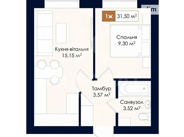 Квартира на вул. Соборна, 33 в Києві, ID 346542, фото №2