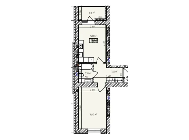 Квартира на просп. Миру, 99/8А в Хмельницькому, ID 347646, фото №9