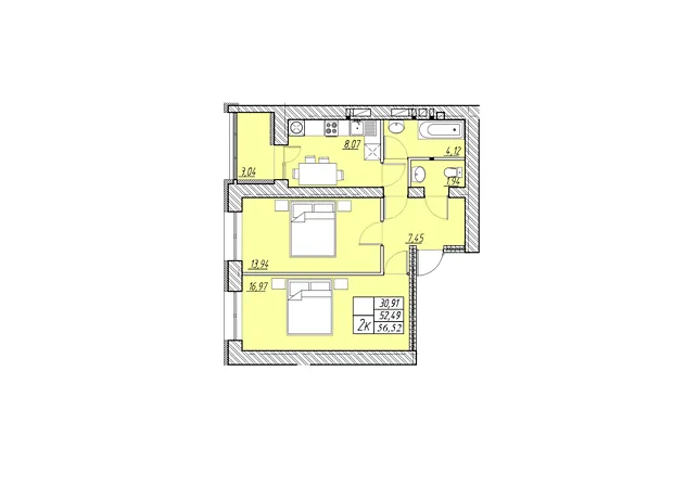 Квартира на вул. Шептицького Андрія Митрополита в Тернопіль, ID 348101, фото №1