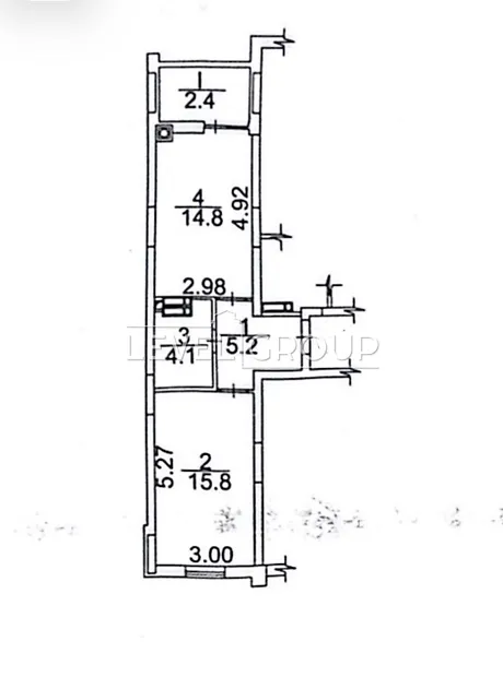 Квартира на вул. Ольги Кобилянської в Київ, ID 348078, фото №3