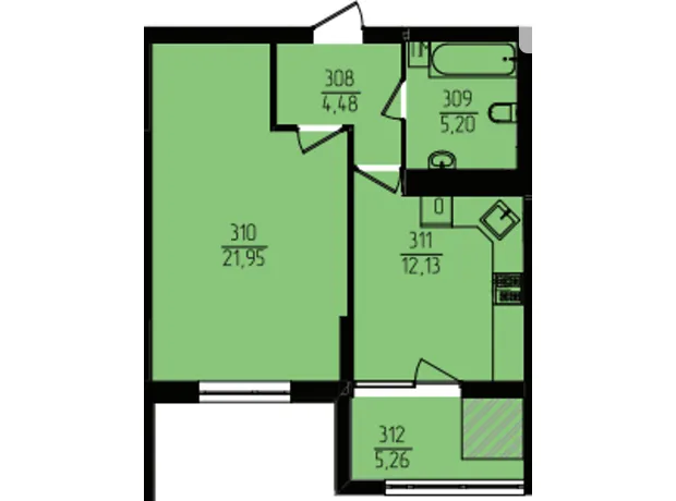 Квартира на вул. Озерна, 20/4Б в Хмельницькому, ID 348334, фото №6