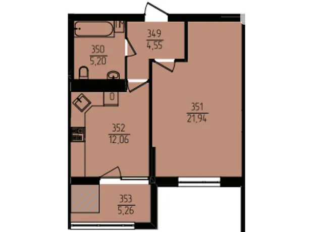 Квартира на вул. Озерна, 20/4Б в Хмельницькому, ID 348336, фото №6