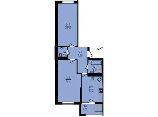 Квартира на вул. Озерна, 20/4Б в Хмельницькому, ID 348175, фото №6