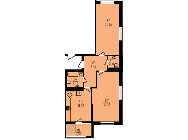 Квартира на вул. Озерна, 20/4Б в Хмельницькому, ID 348160, фото №6