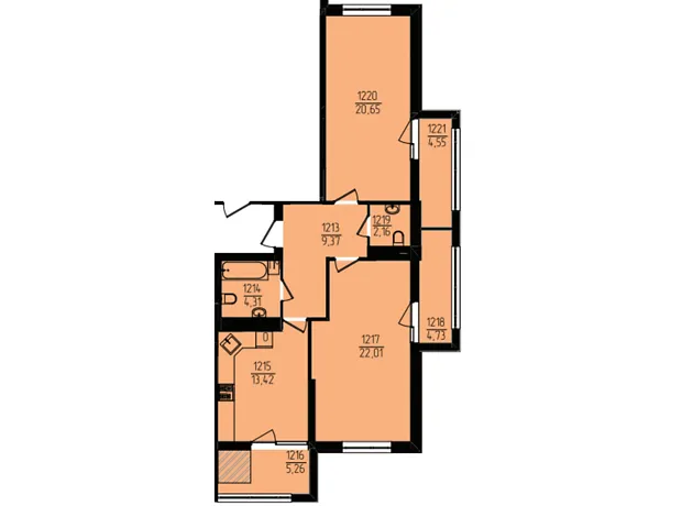 Квартира на вул. Озерна, 20/4Б в Хмельницькому, ID 348196, фото №6