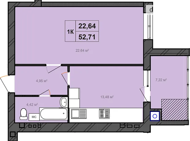 Квартира на просп. Миру, 41/1 в Хмельницькому, ID 349433, фото №11
