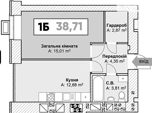 Квартира на пров. Олекси Тихого, 7 в Київ, ID 350038, фото №3