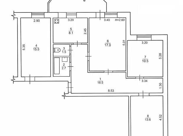 Квартира на пров. Шкільний, 1А в Києві, ID 350040, фото №23