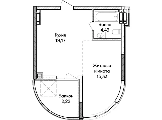 Квартира на вул. Ольги Кобилянської, 1В в Києві, ID 350190, фото №6