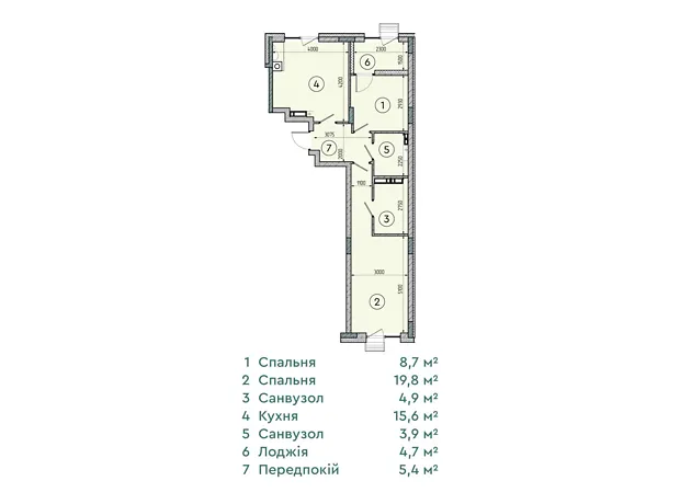 Квартира на вул. Соборна, 77А в Києві, ID 350683, фото №6