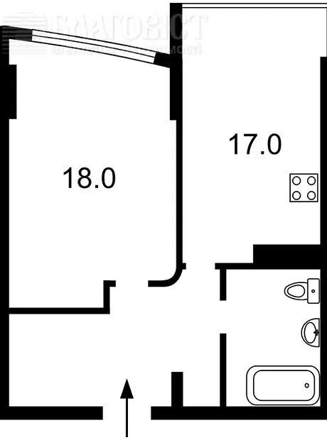 Квартира на просп. Берестейський, 121А в Києві, ID 350980, фото №3