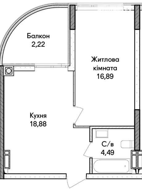 Квартира на вул. Ольги Кобилянської, 52 в Києві, ID 351809, фото №14