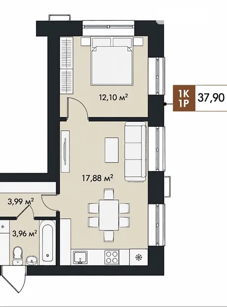 Квартира на вул. Соборна, 39 в Києві, ID 356099, фото №8