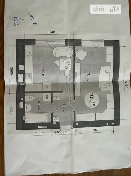 Квартира на вул. Миколи Шудрі, 23 в Києві, ID 354380, фото №14