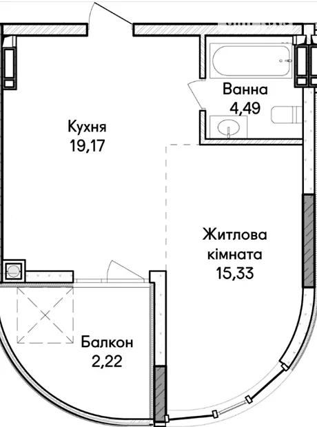 Квартира на вул. Ольги Кобилянської, 1В/42 в Києві, ID 354931, фото №13