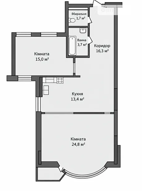 Квартира на шосе Харківське, 182 в Києві, ID 355398, фото №44