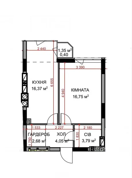 Квартира на вул. Центральна, 1Б в Києві, ID 356091, фото №6