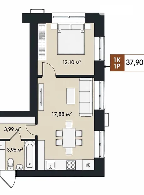 Квартира на вул. Соборна, 39 в Київ, ID 357399, фото №3