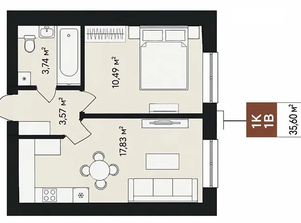 Квартира на вул. Василя Стуса, 25Г в Київ, ID 357379, фото №3